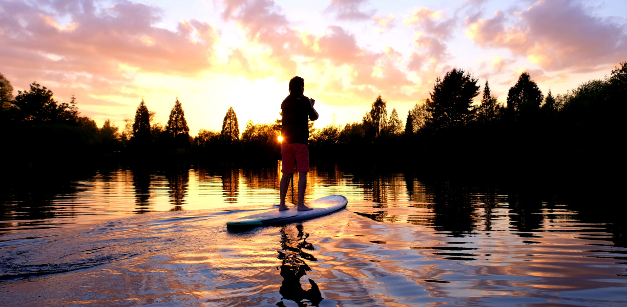 Paddle Boarding at Cotswold Water Park